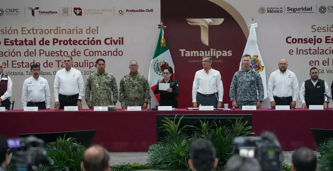 Participa rector de la UAT, Dámaso Anaya, en la instalación del Puesto de Comando Interinstitucional contra Ciclones